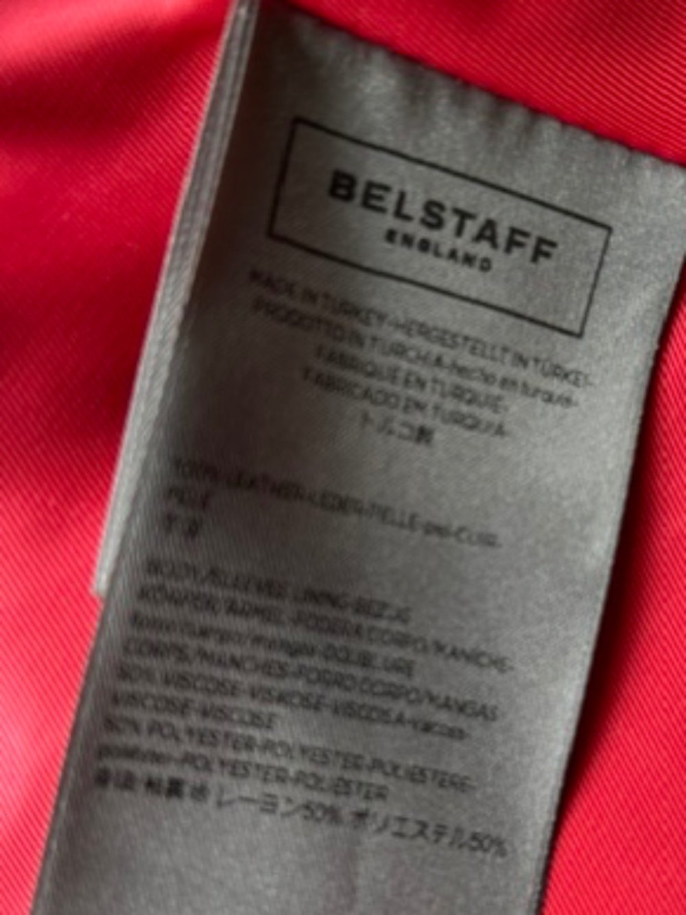 EUC Belstaff Leather Moto Jacket (sz 46 / US 12) - Picture 8 of 14